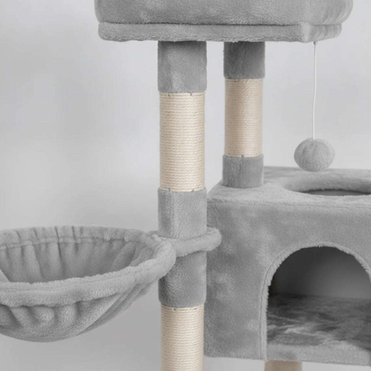 Arbre à chat 100 cm maisonnette 3 portes 4