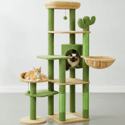 Arbre à Chat Cactus Vert – Grande Tour 150 cm