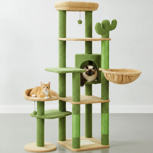 Arbre à Chat Cactus Vert – Grande Tour 150 cm