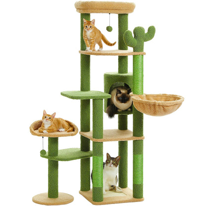 Arbre à Chat Cactus Vert – Grande Tour 150 cm 1