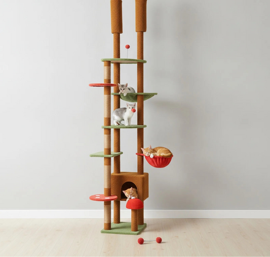Arbre à Chat Sol Plafond Champignon – Tour XXL