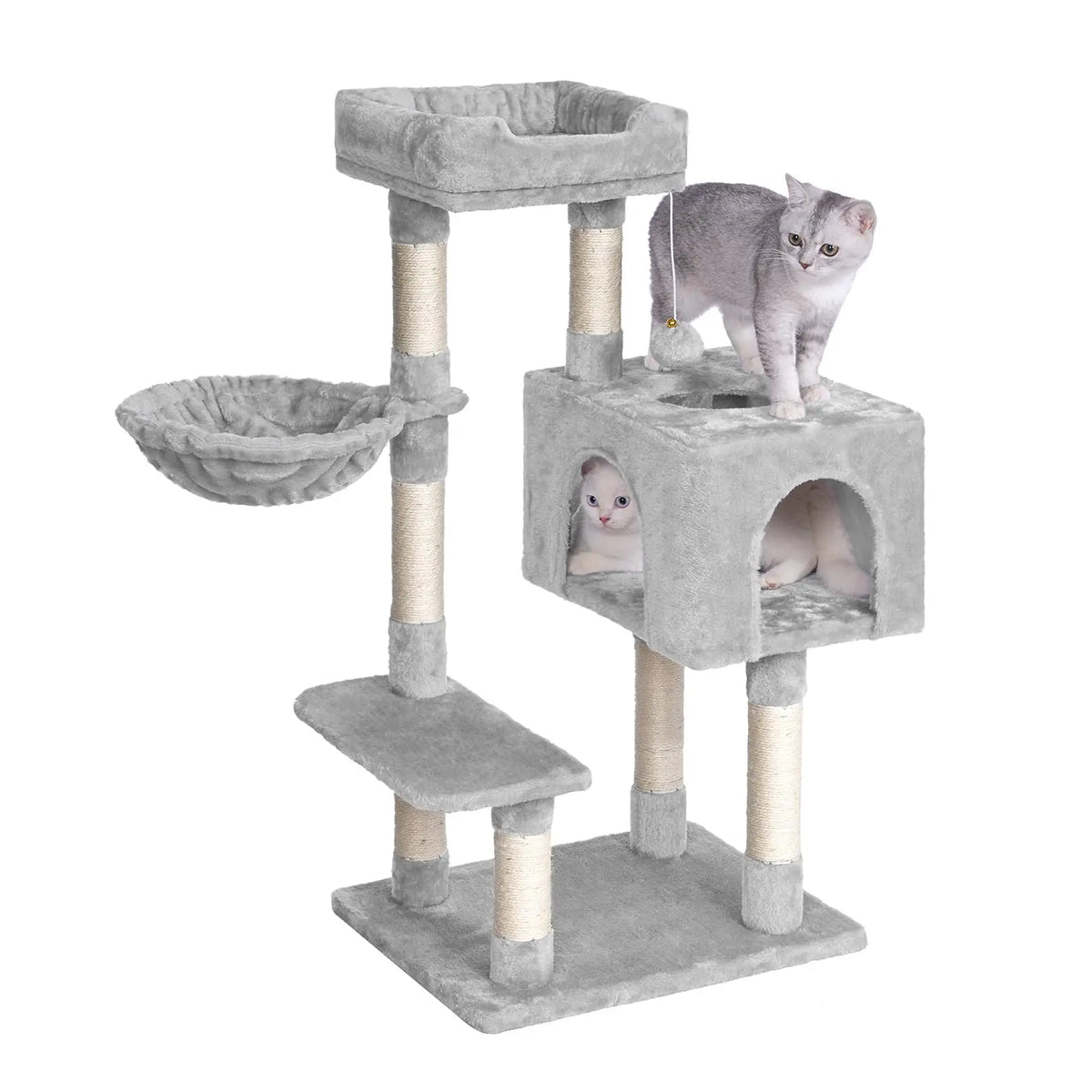 Arbre à chat 100 cm maisonnette 3 portes 2