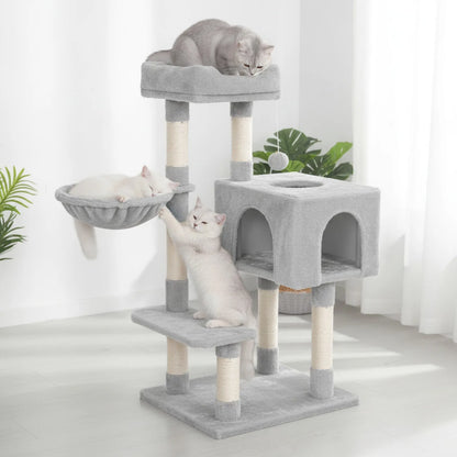 Arbre à chat 100 cm maisonnette 3 portes 3