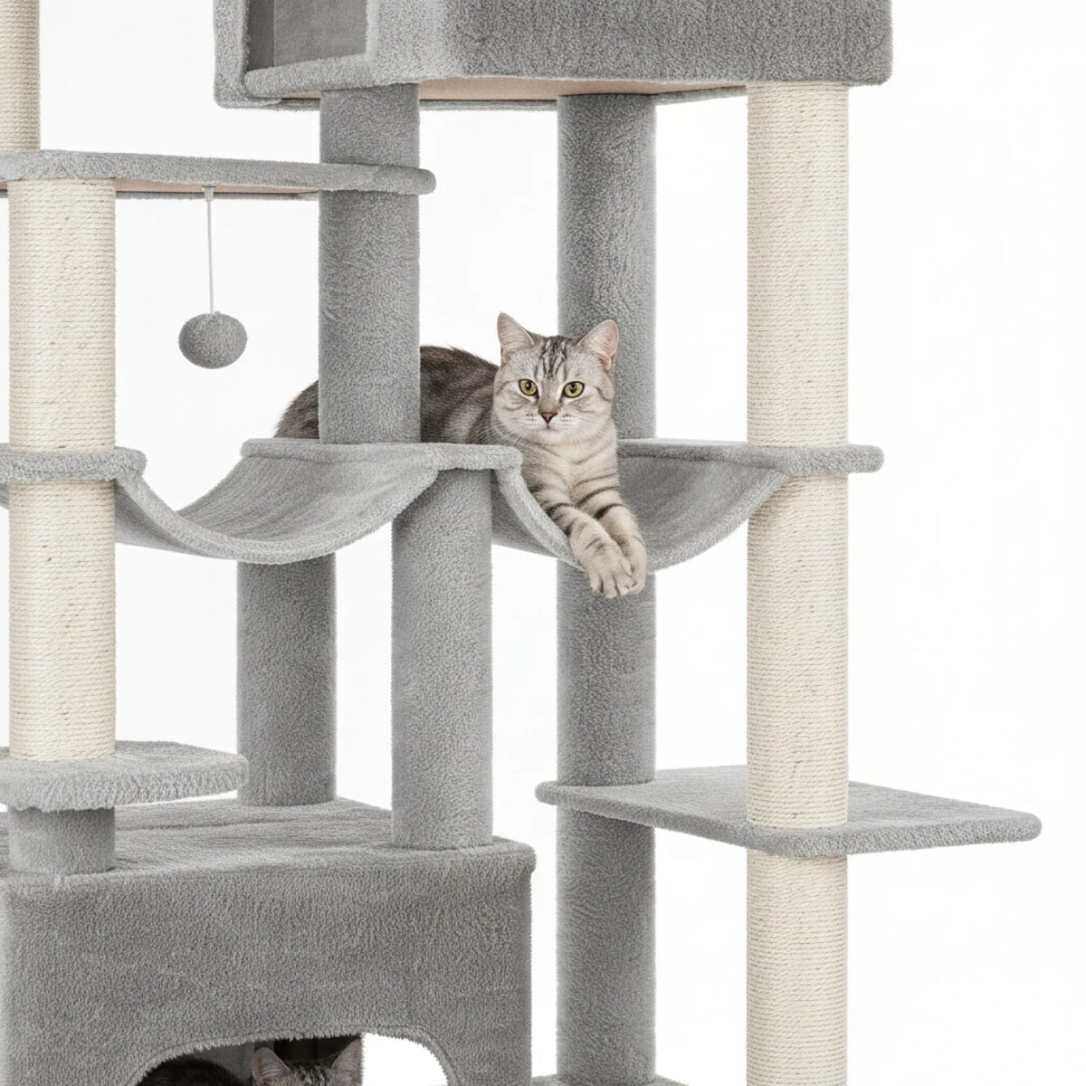 Arbre à chat XXL gris clair – pour grands chats 4