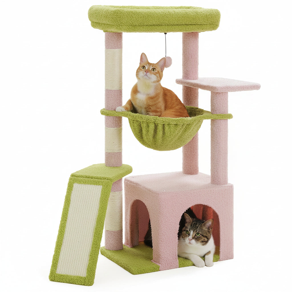 Arbre à chat compact condo hamac