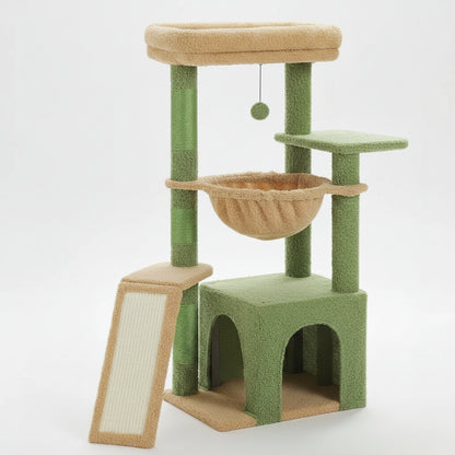 Arbre à chat compact condo hamac 1