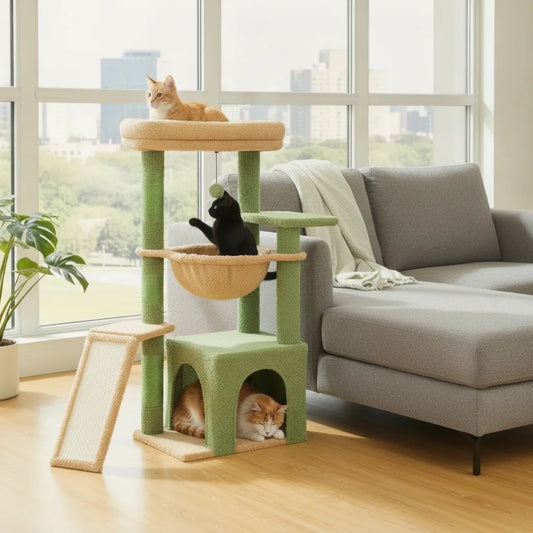 Arbre à chat compact condo hamac 4