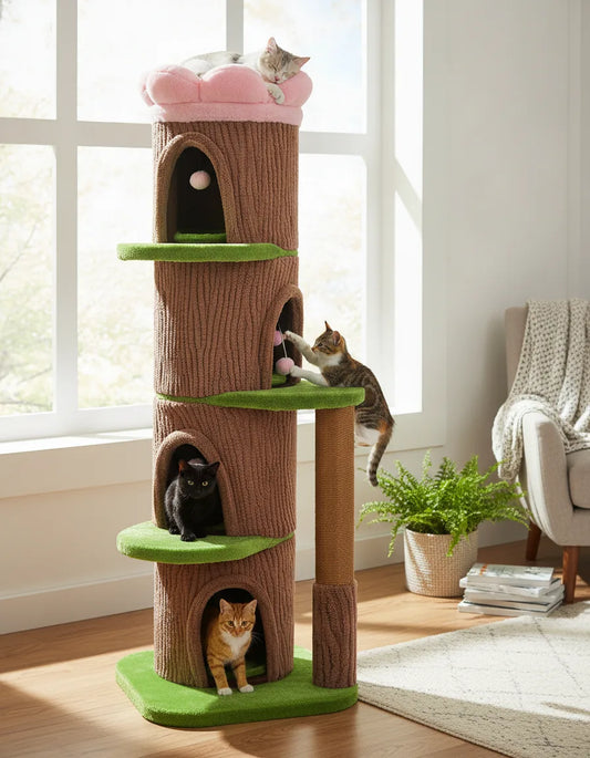 Arbre à chat original tronc 4 condos 173 cm