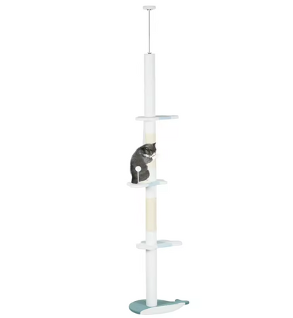 Arbre à chat sol plafond blanc réglable 1