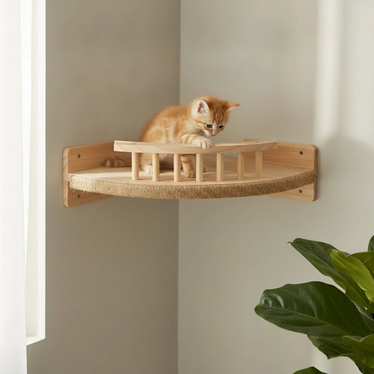 Étagère Coin pour Arbre à Chat Mural 1