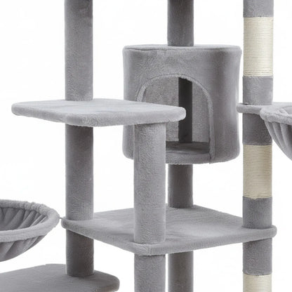 Grand Arbre à Chat Gris Clair – Tour Confort 150 cm 3